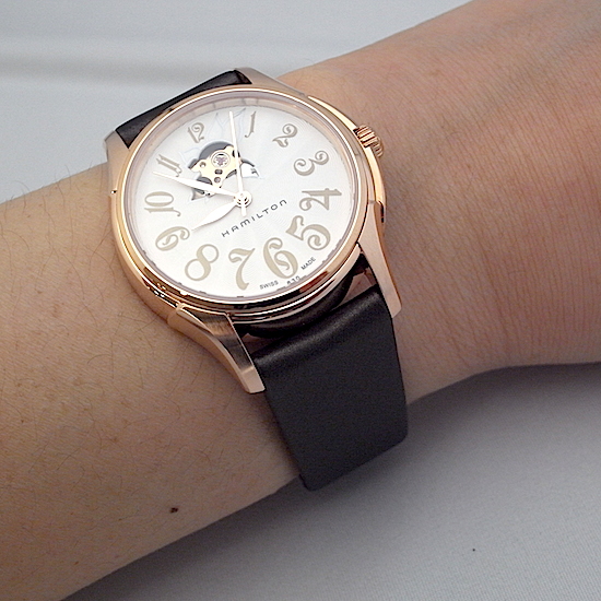 安心なハミルトン 時計 腕時計 ジャズマスターレディ オート H32345483 ピンクゴールドモデル ハミルトン正規販売店ランドホー