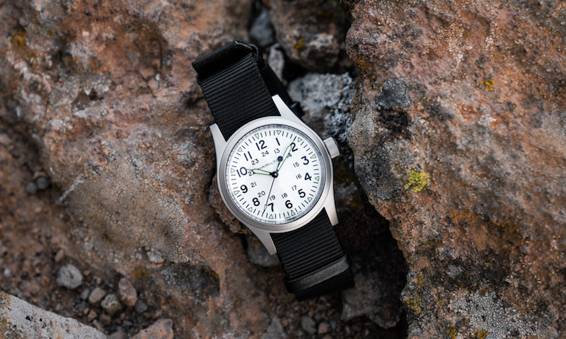 ハミルトン カーキメカ 38mm 白文字盤 レザーベルト 入荷しました。久しぶりの白文字盤です。 カーキフィールド メカ