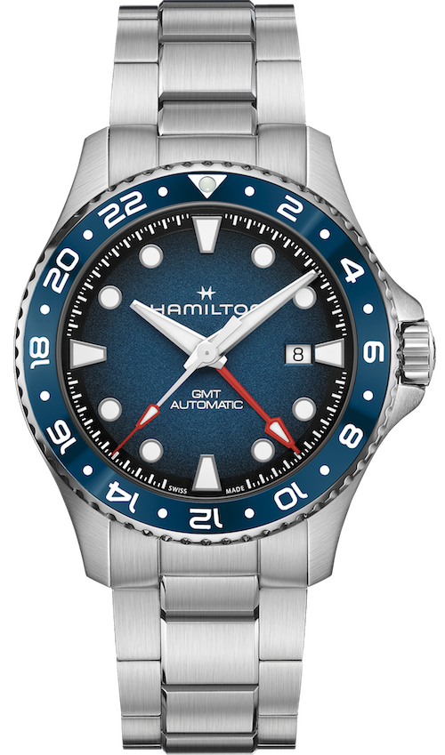 ハミルトン　カーキネイビースキューバオートGMT　H82535140